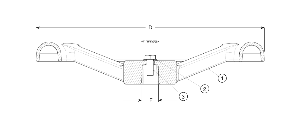 HANDWIEL VOOR SCHUIFAFSLUITER, DN125-150