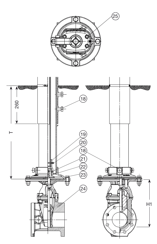 DN100 1625-2210MM POSTIND. RED
