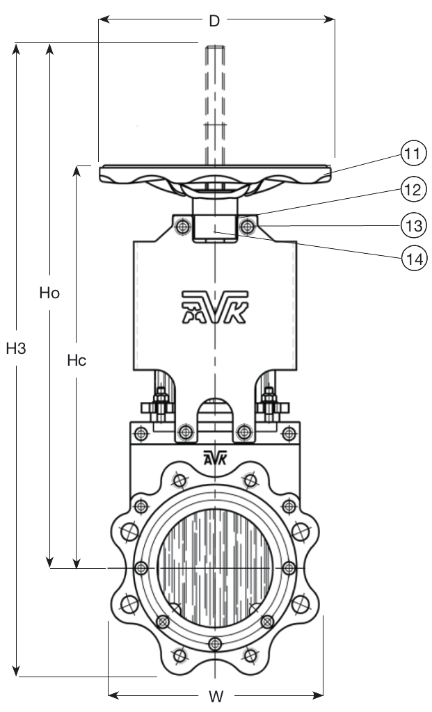 PR AVK GJS400 VAL DN400 NBR PN10 SS316