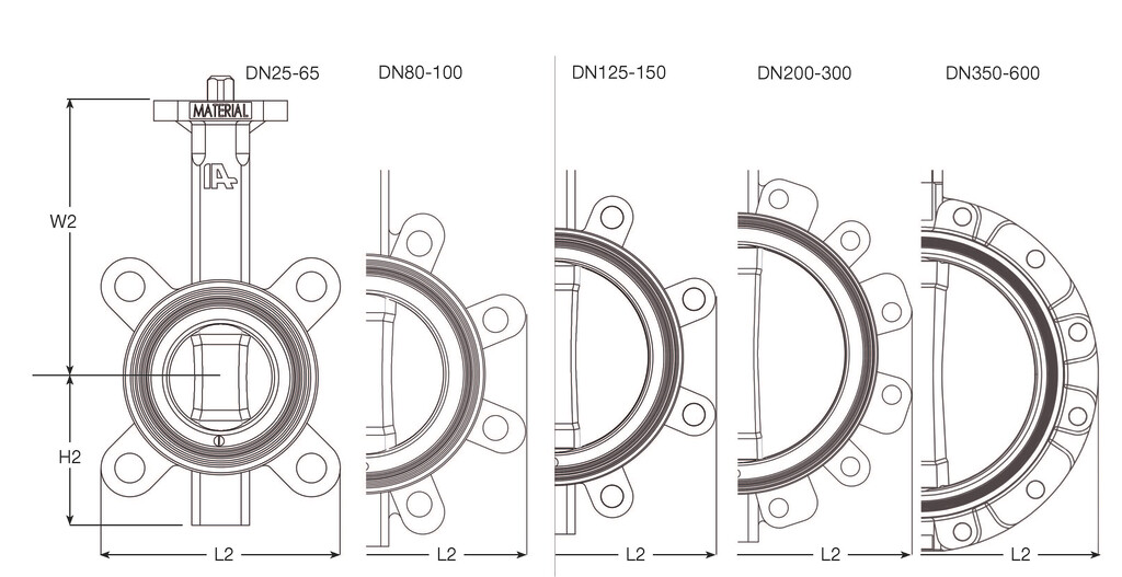 BFV LUG DN25 EPDM HOT PN16 BS