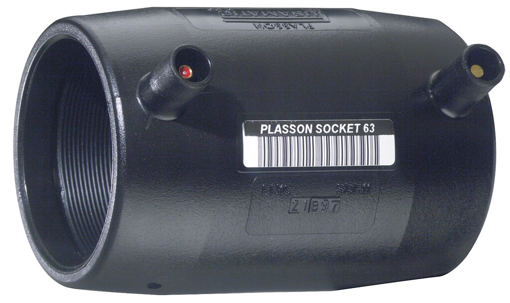 ELECTROF. COUPL., SOCKET, STRAIGHT, PE90