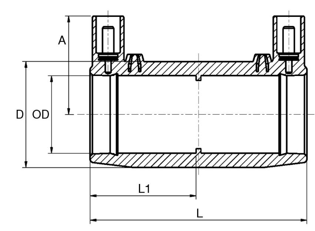 ELECTROF. COUPL., SOCKET, STRAIGHT, PE90