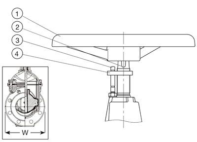 SCHUIFAFSLUITER, NBR, F5, HW/PI, DN40
