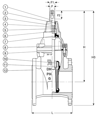 Fl.afsl.DN200 F4 PN10 NBR