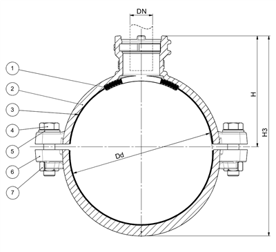 AANBOORZ. SUPA LOCK, EPDM, PE-/PVC, PE110