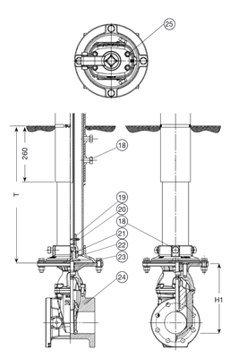 DN100 1625-2210MM POSTIND. RED