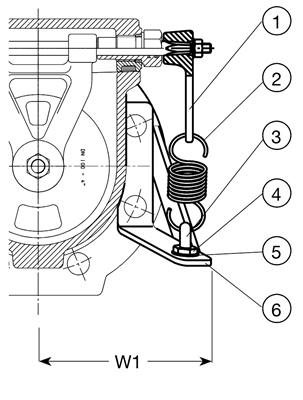 KIT LEVER/SPRING RS.BLUE DN050