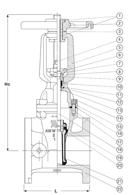 DN080 OS&Y FL.CL150   UL/FM R.