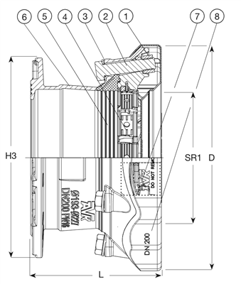 DN50 048-071 FLA. NBR/RAL5017 A2/A4