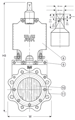 PR AVK GJS400 CUA DN150 NBR PN10/16 SS316