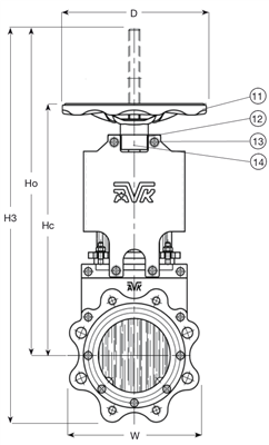 PR AVK GJS400 VAL DN400 NBR PN10 SS316