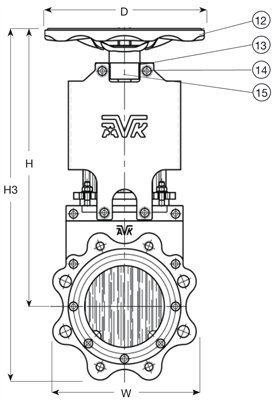 MESAFSLUITER, NBR, HANDW., NRS, DN100