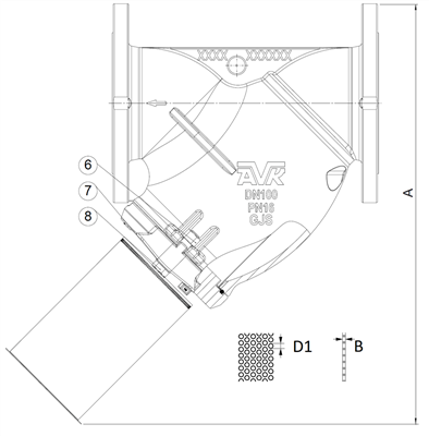 Y-FILTER, EPDM, PN10, DN200