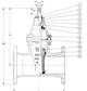SCHUIFAFSLUITER , NBR - GAS, F5, DN200