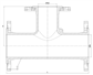FITTING, T-PIECE, LOOSE FLANGE, DN50