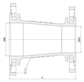 FITTING, REDUCTION, LOOSE FLANGE, DN65-50